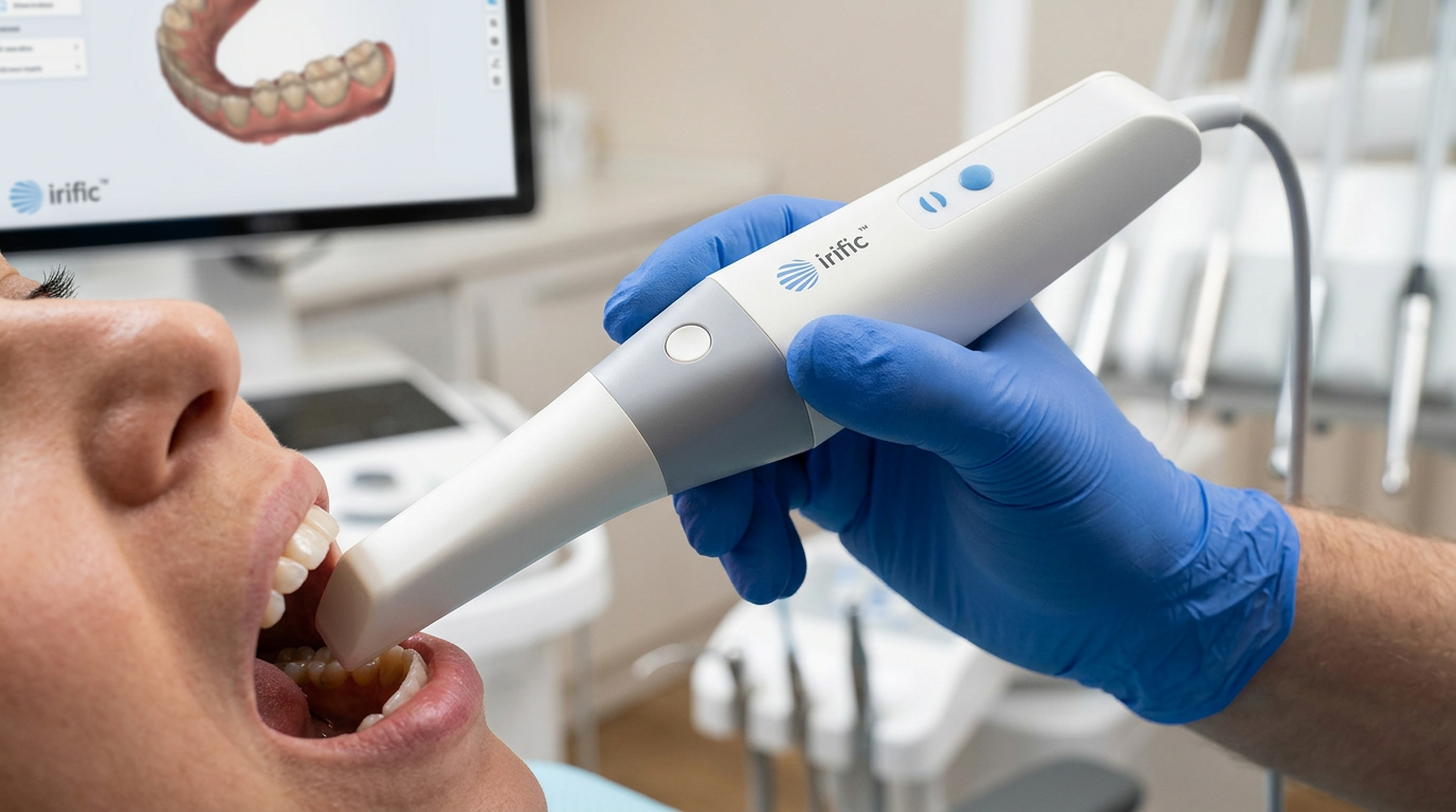 Irific intra-oral scanner in use