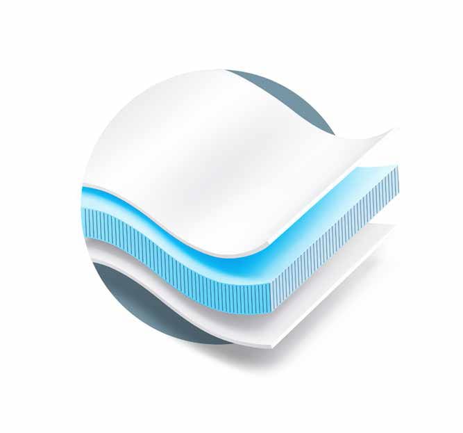 FlexrPro tri-laminar material layers